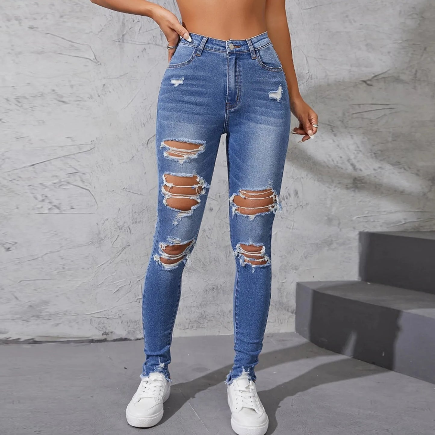 Hole Jeans Trousers