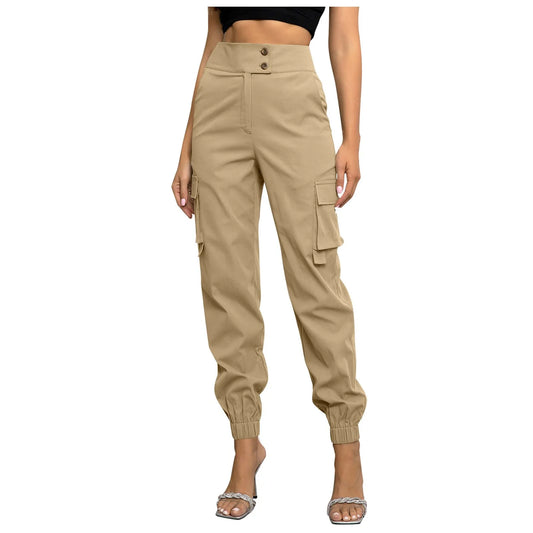 Solid Jogger Cargo Pants