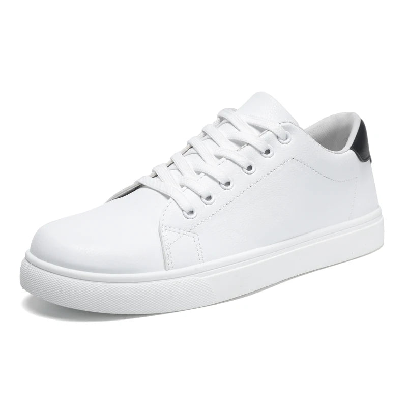 White Leather Sneakers Shoes