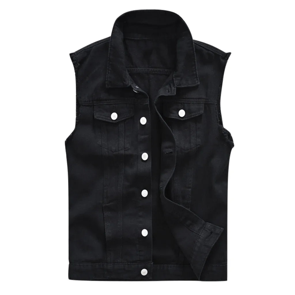 Fashion Sleeveless Denim Jacket