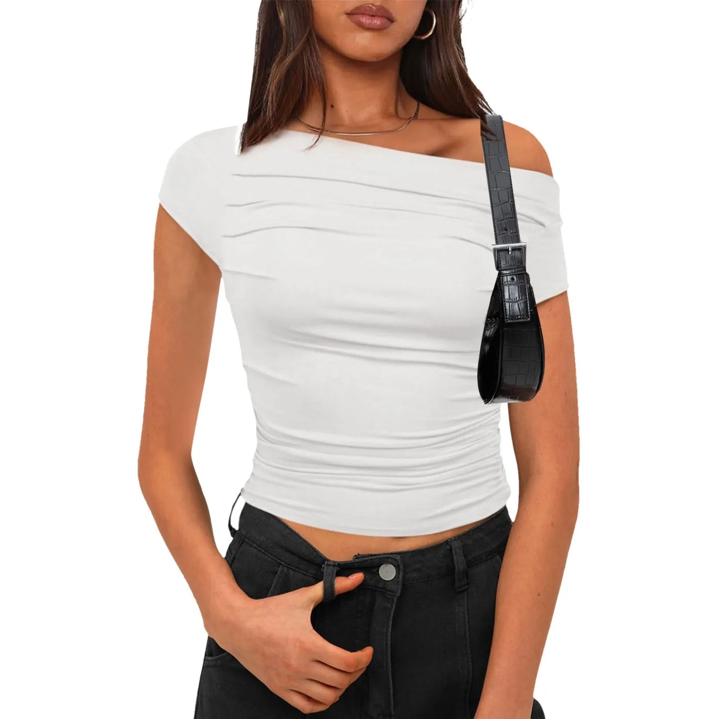 One Shoulder T Shirt