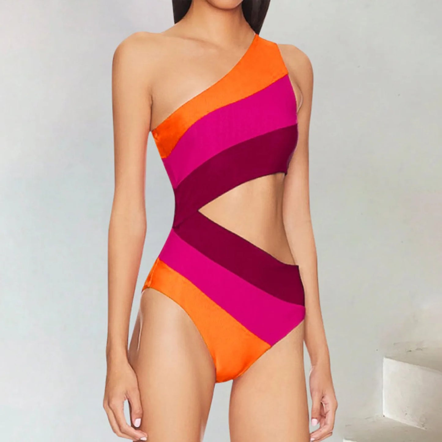 Women's Cutout Color Block Swimwear