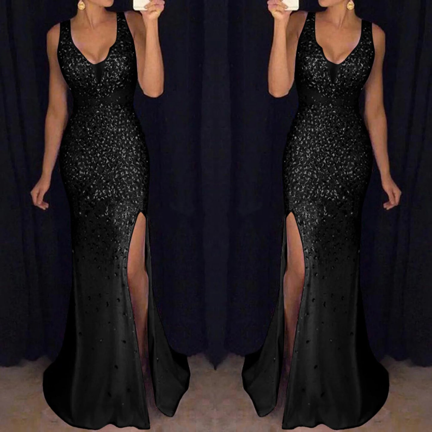 Elegant Sequin Prom Dress