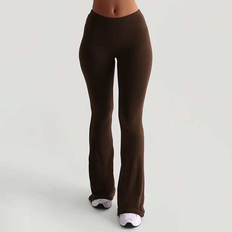 Slim Solid Color Trousers