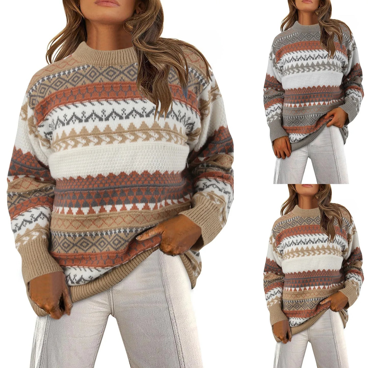 Casual Knit Pullover Sweater