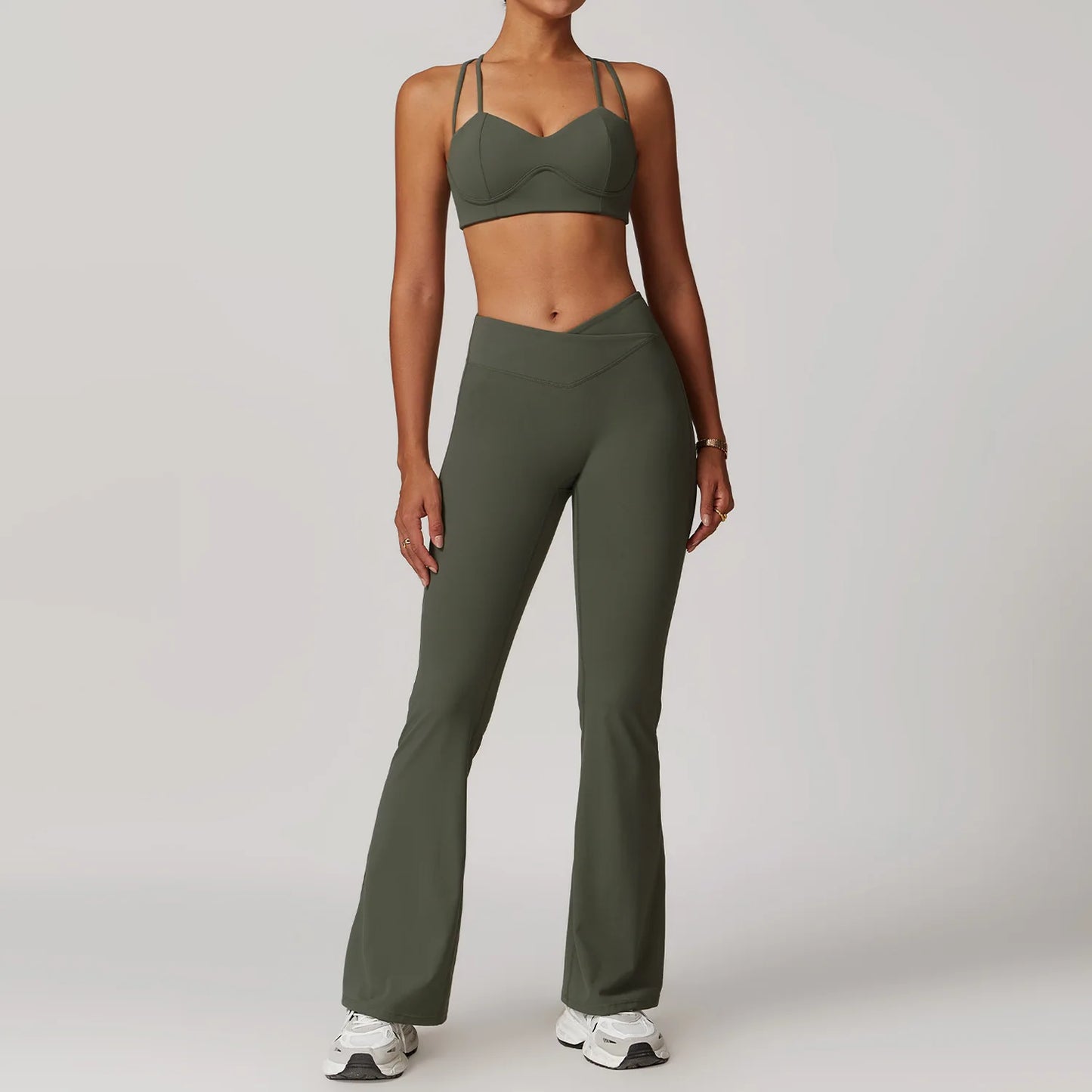 Casual Flared Sports Suit Pants