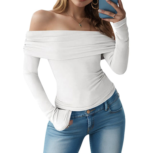 Long Sleeve Off Blouse