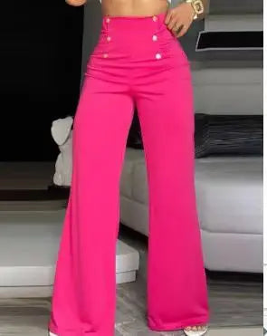 Women's High Waist Wide Leg Pants