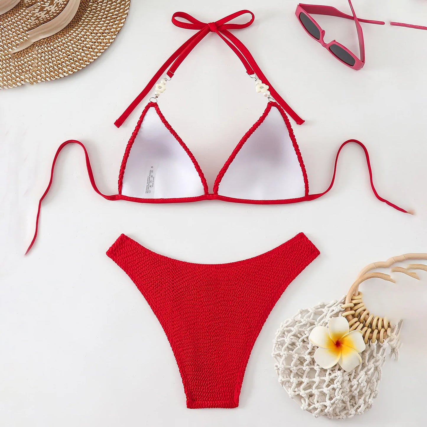 Red Bikinis Sets Tie