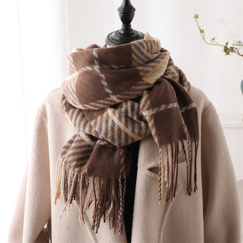 Women's Warm Cashmere Blanket Scarf