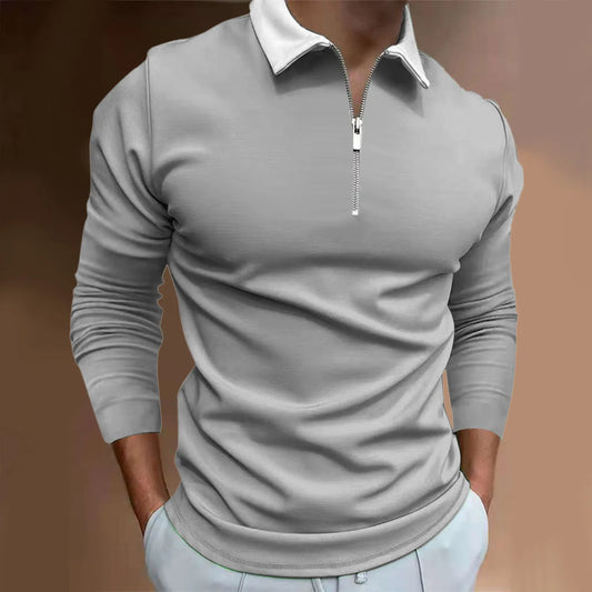 Casual Autumn Long Sleeve Polo Shirt