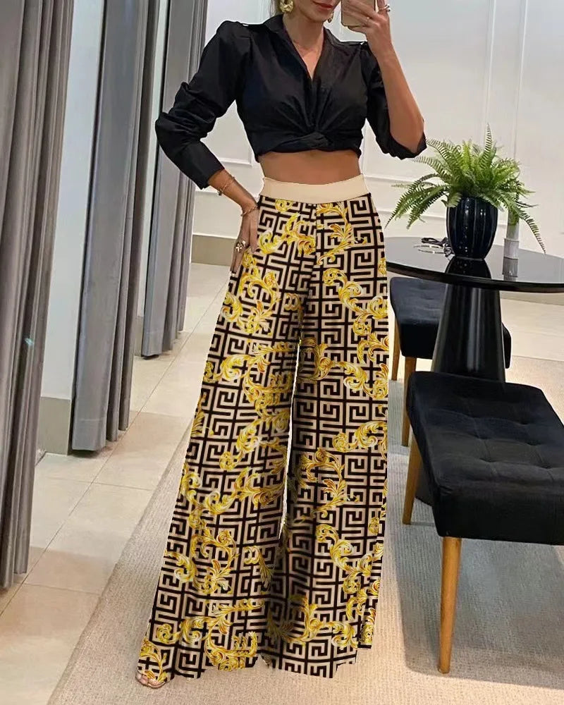 Fashionable Printed Loose Pants