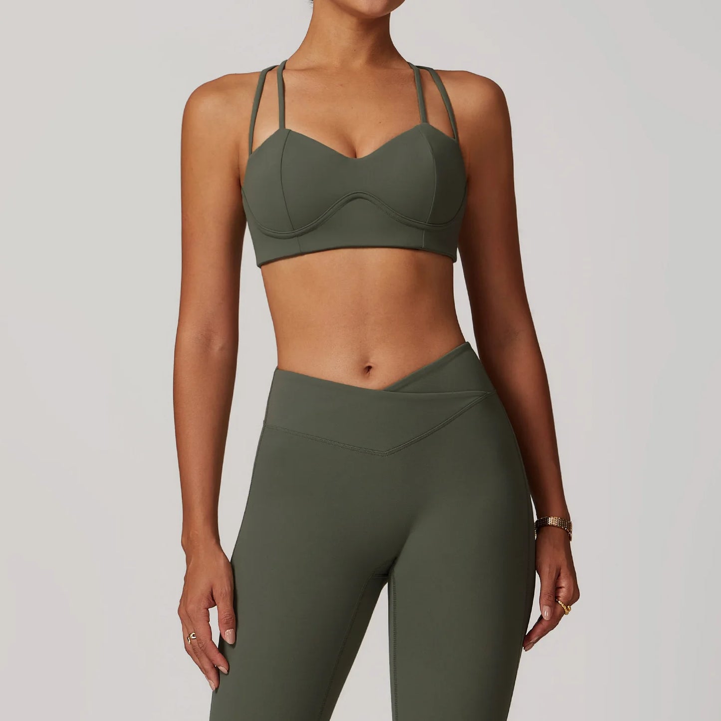 Quick-Dry Yoga Bra Cross Tank Top