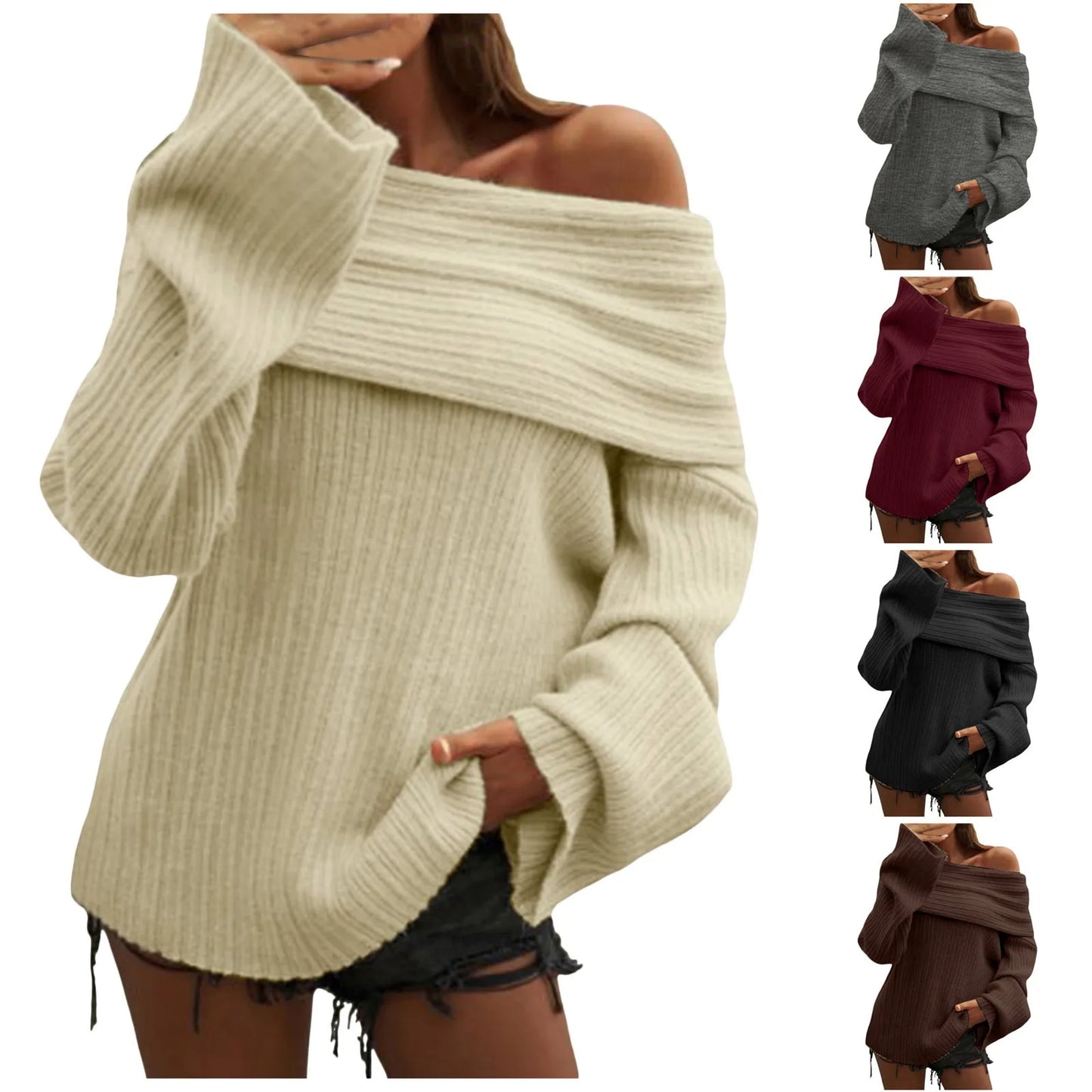 Oversized Knit Sexy Sweater