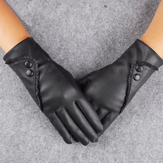 Soft Leather Gloves for Winter