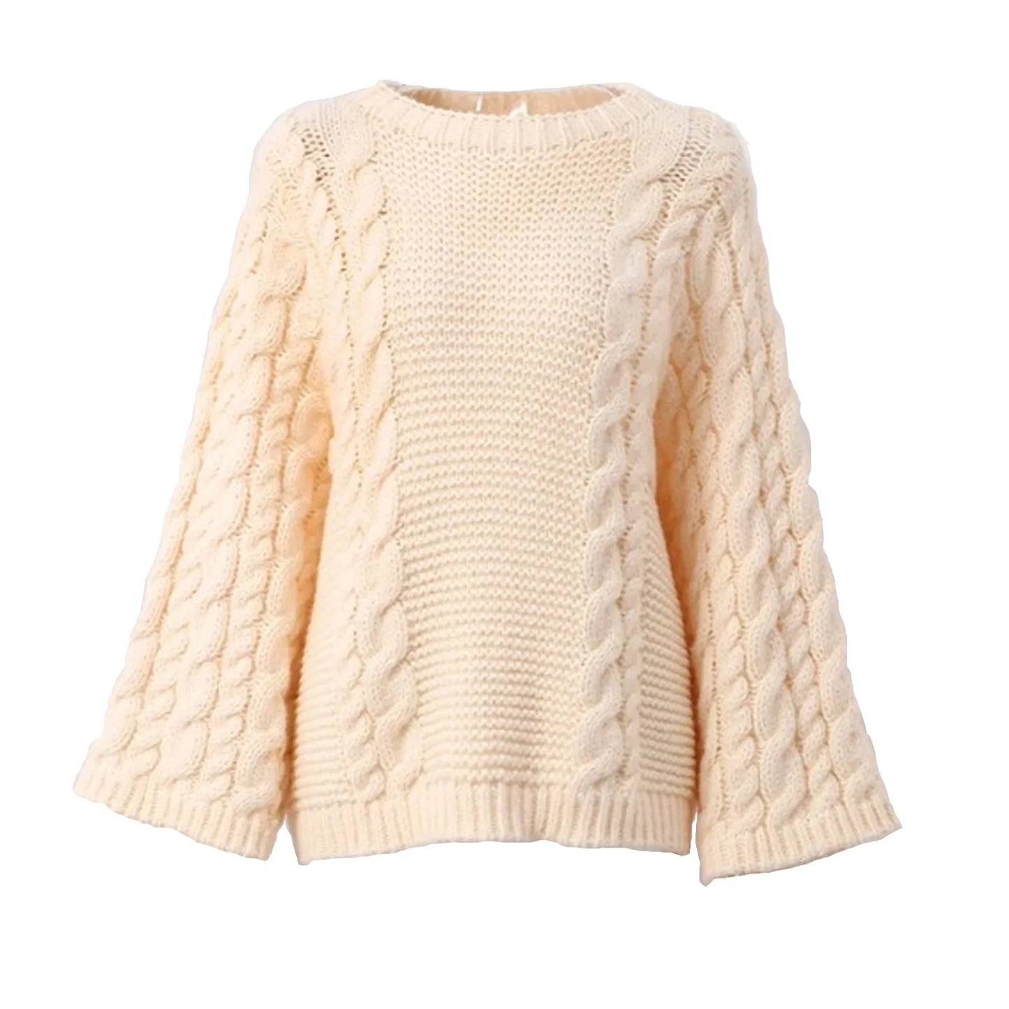 Crewneck Flared Sleeve Sweater