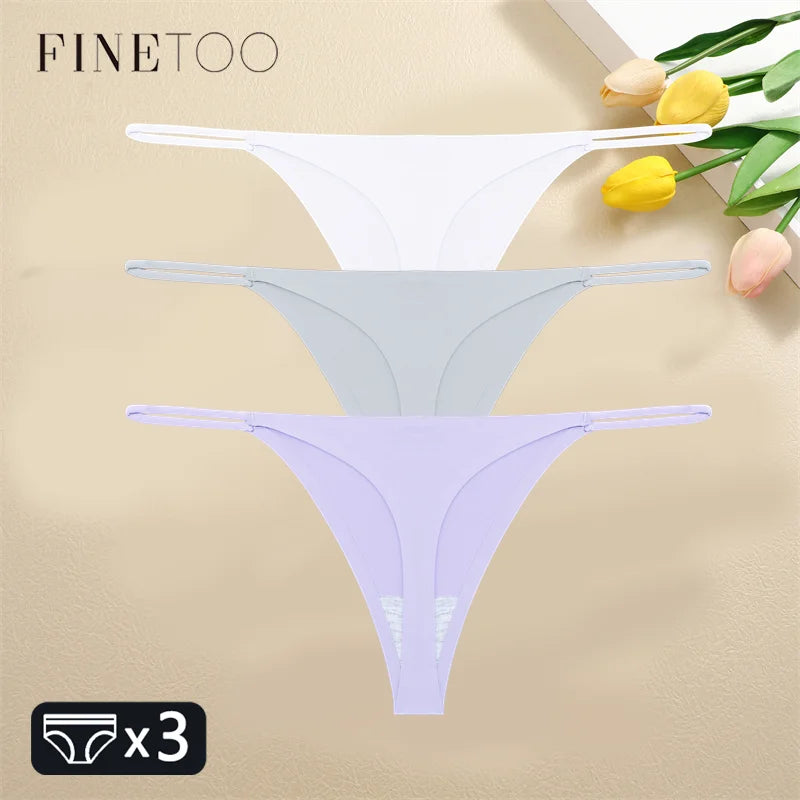 3Pcs Seamless Thongs Pants