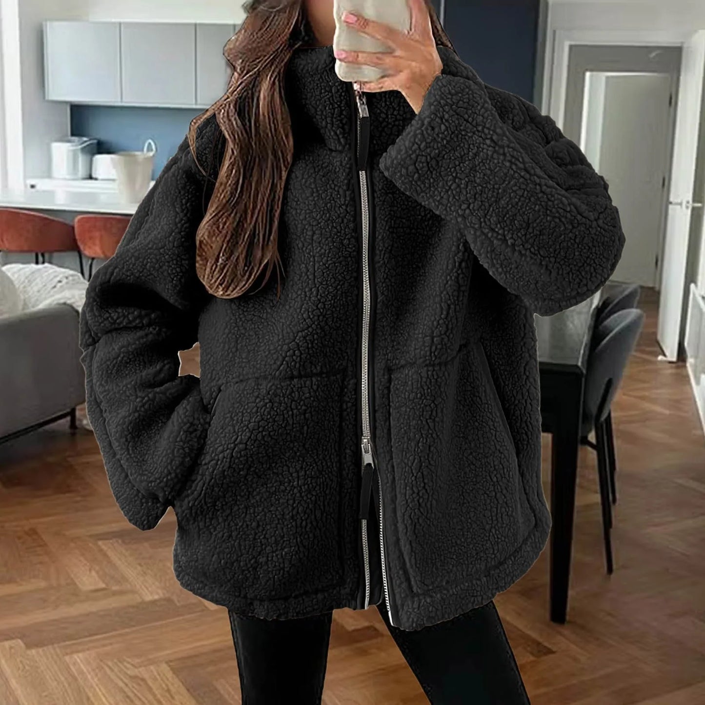 Oversized Plush Coat