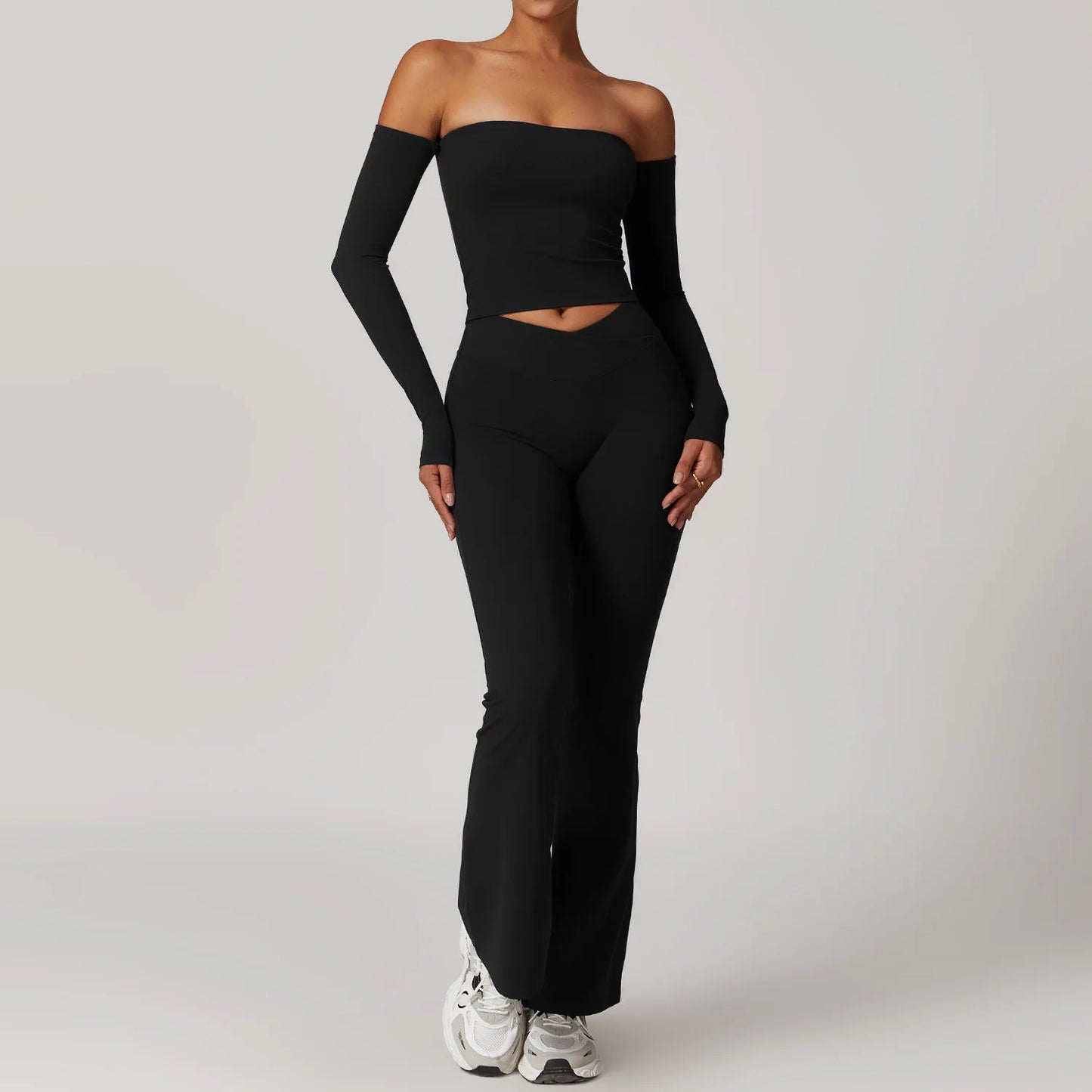 Casual Flared Sports Suit Pants