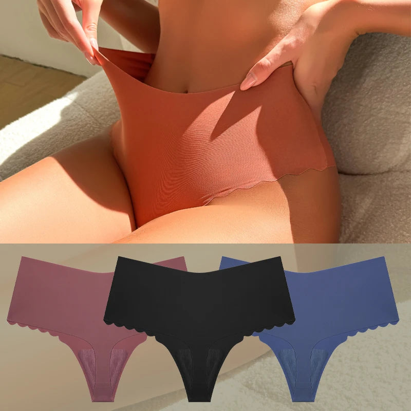 3Pcs Seamless Ruffles Panties