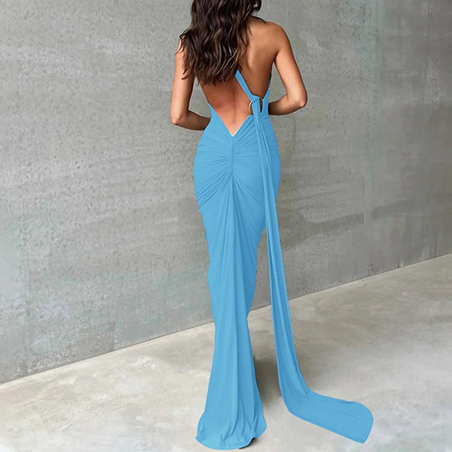 Sexy One Shoulder Backless Dress