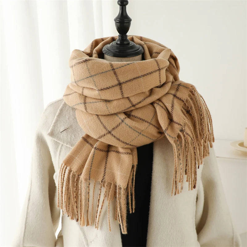 Women's Warm Cashmere Blanket Scarf