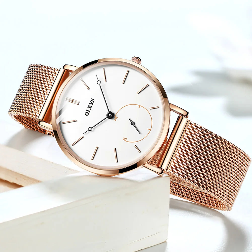 Steel Band Quartz Watch for Women