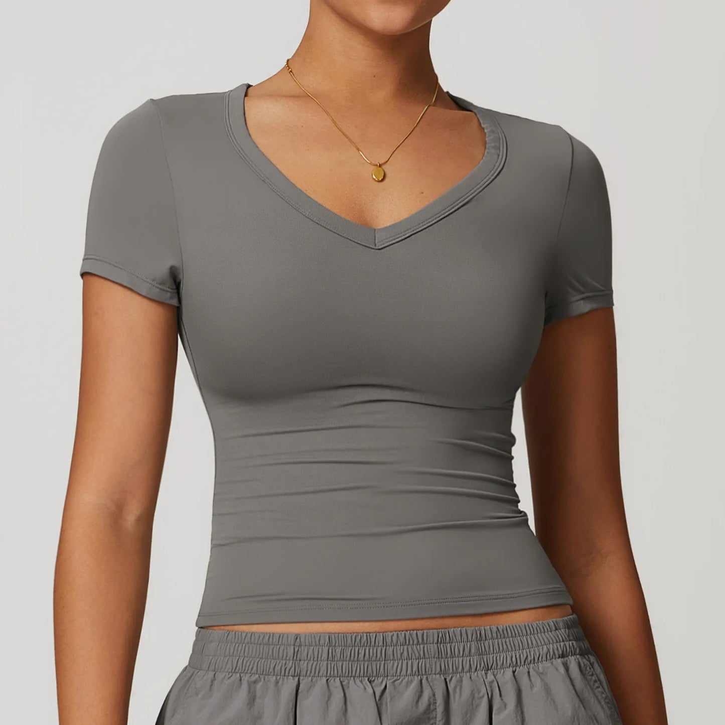 Slim Gym Short Top Shirt