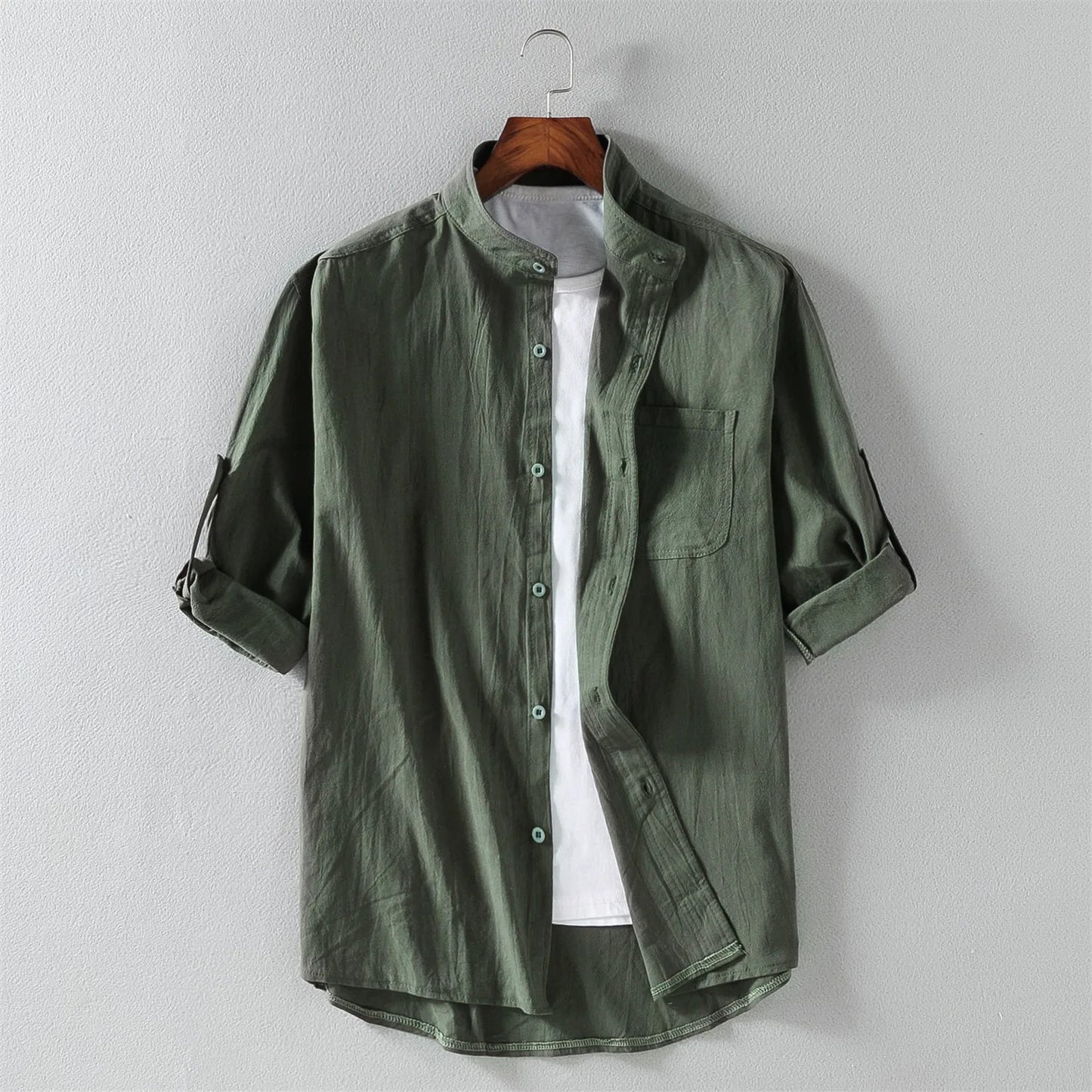 Summer Stand Collar Shirt