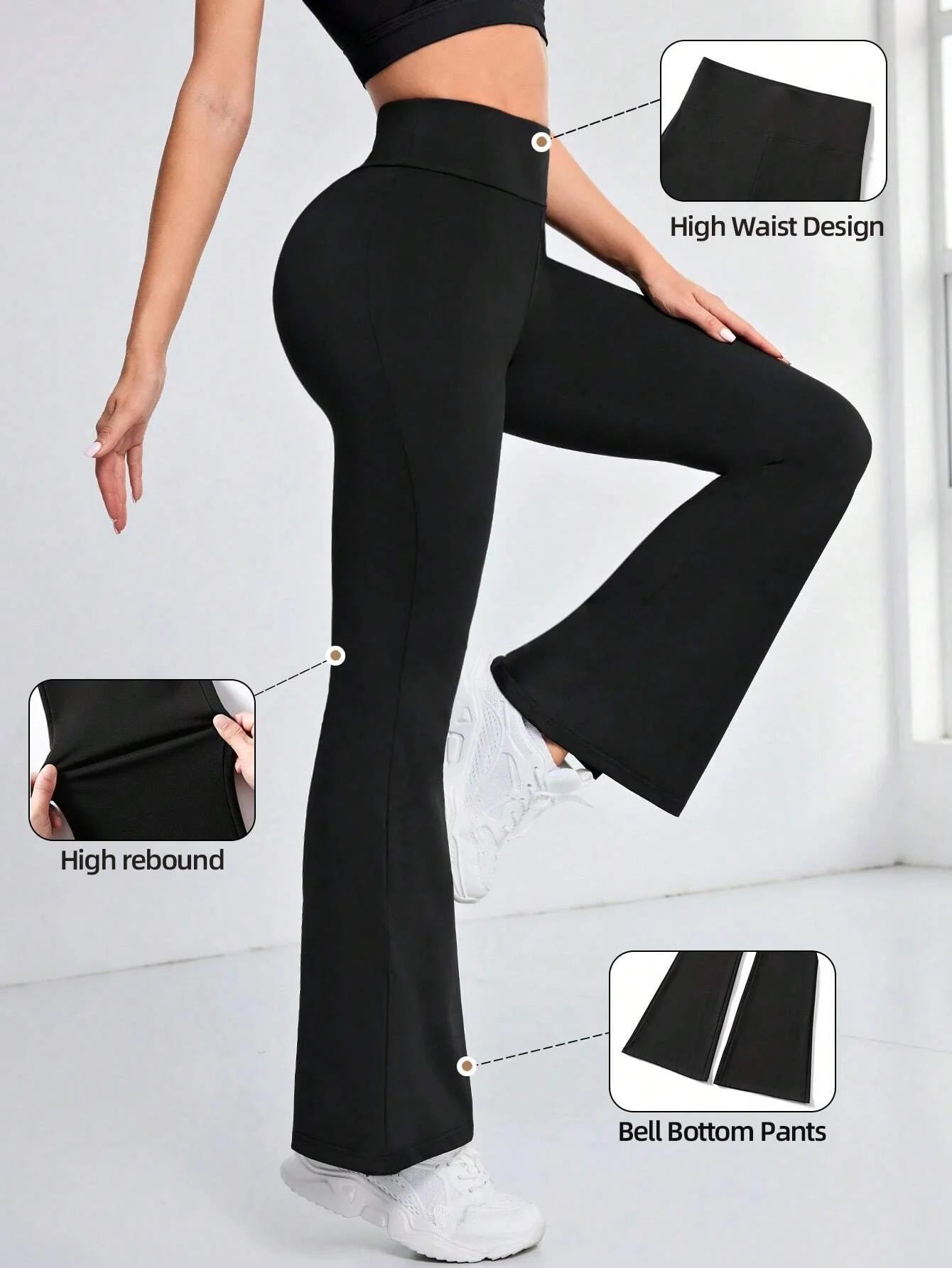 Flared High Waisted Pants