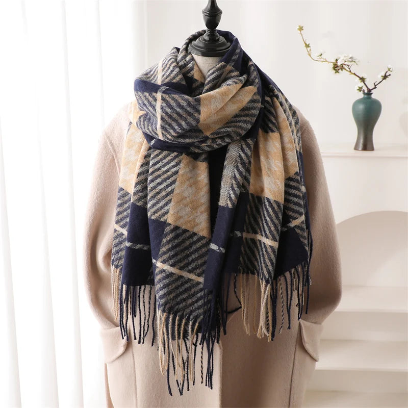 Women's Warm Cashmere Blanket Scarf