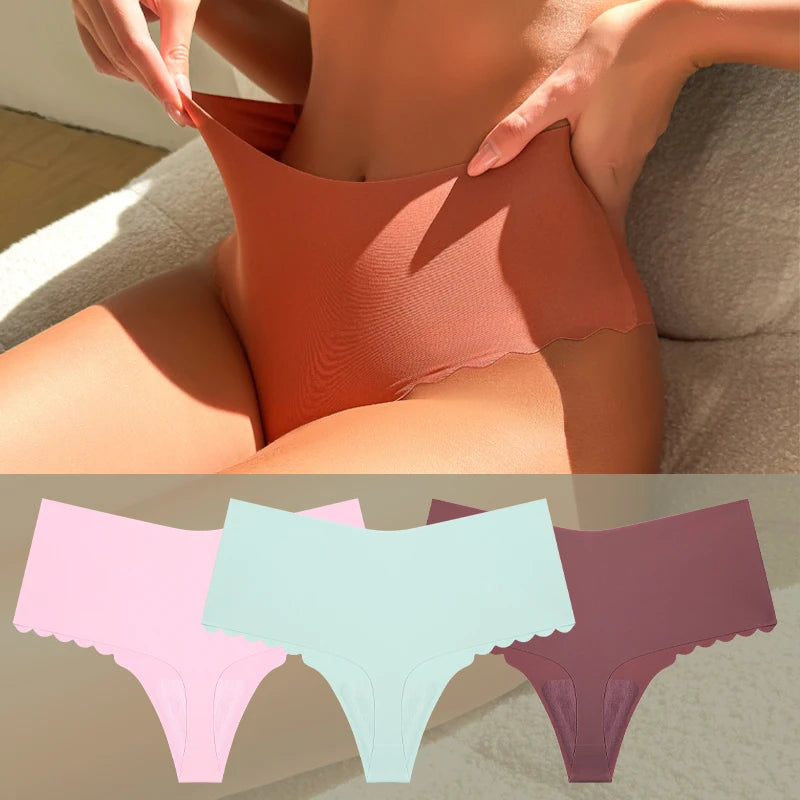 3Pcs Seamless Ruffles Panties