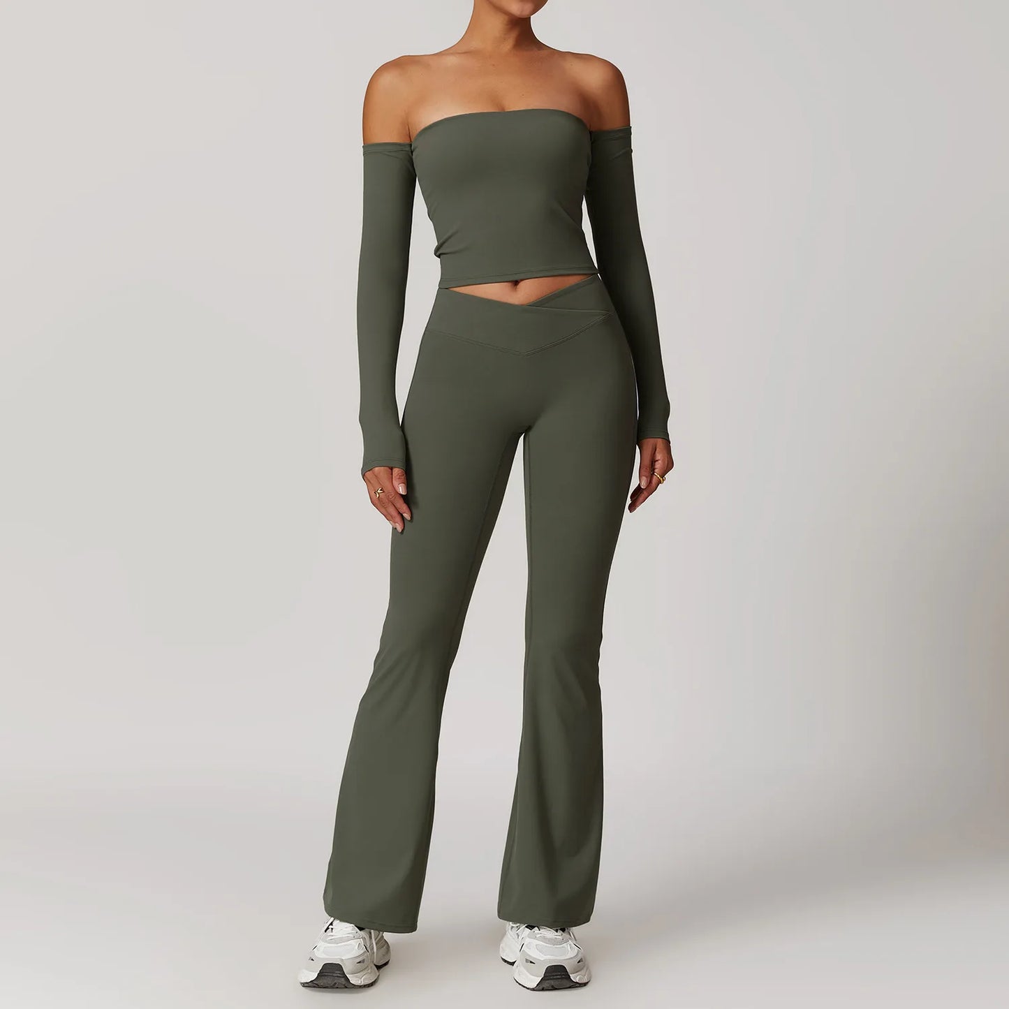 Casual Flared Sports Suit Pants