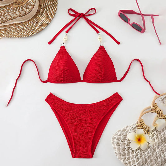 Red Bikinis Sets Tie