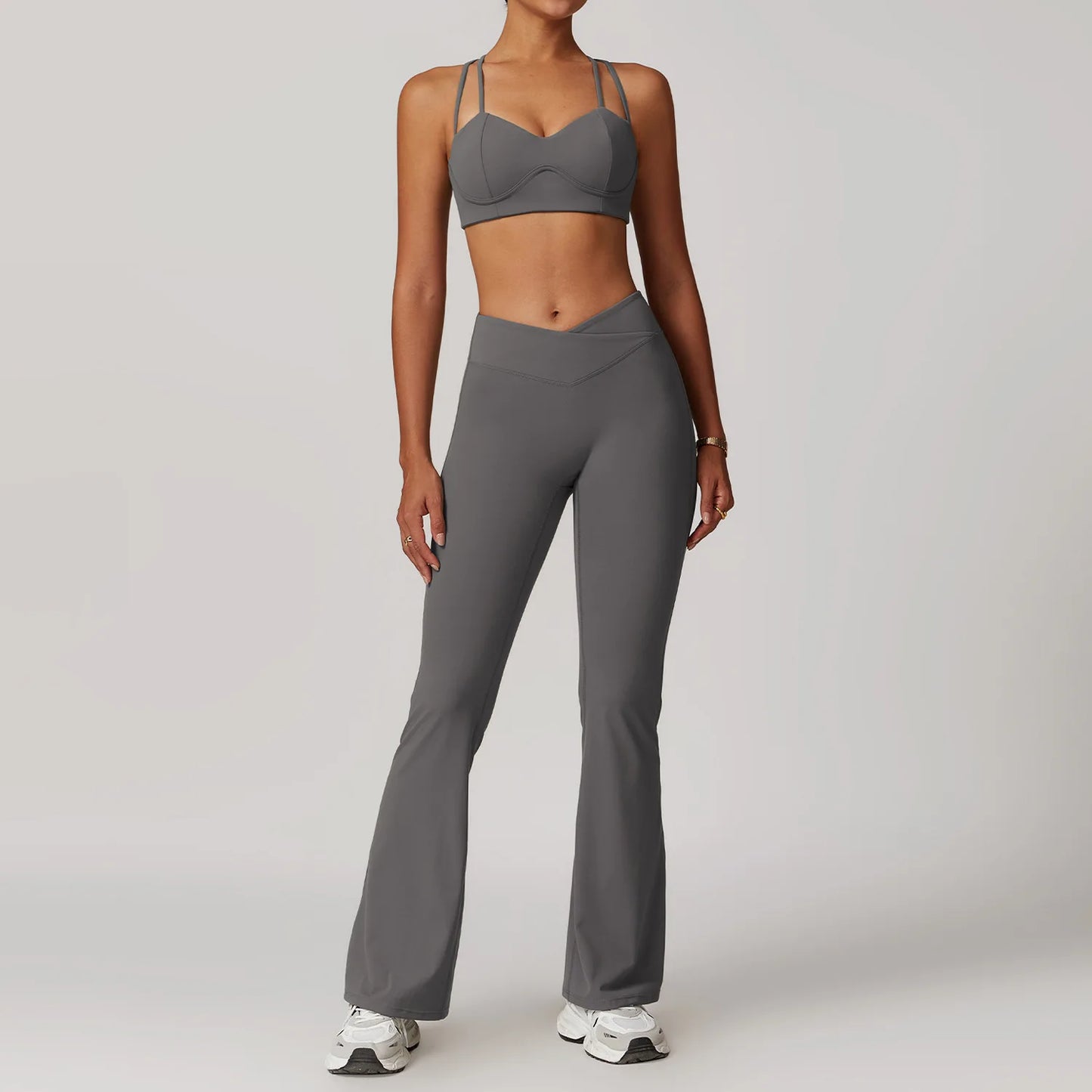 Casual Flared Sports Suit Pants