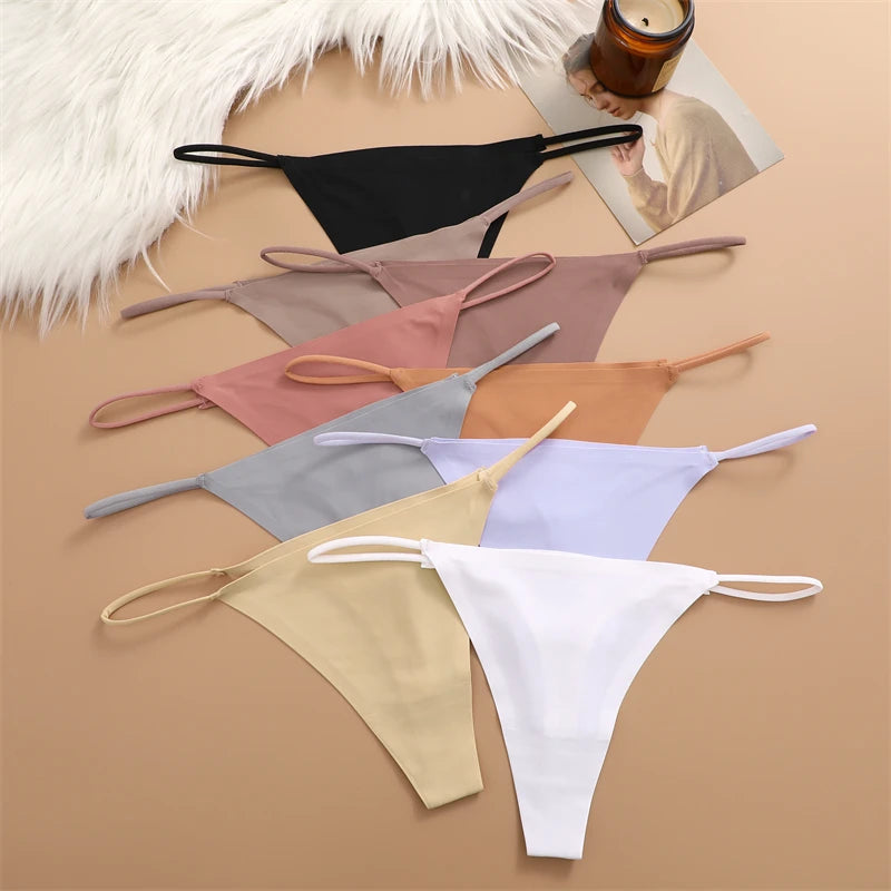 3Pcs Seamless Thongs Pants