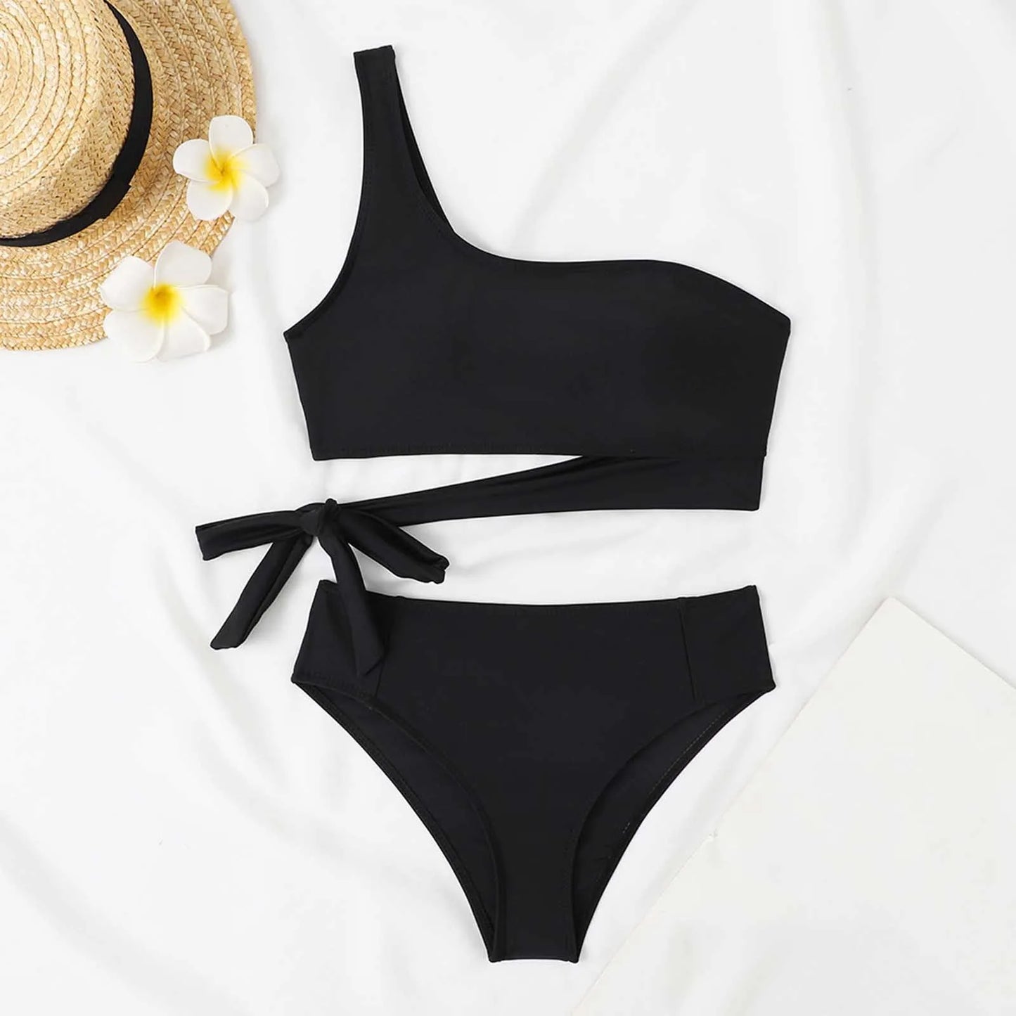 One Shoulder Swimming Suit For