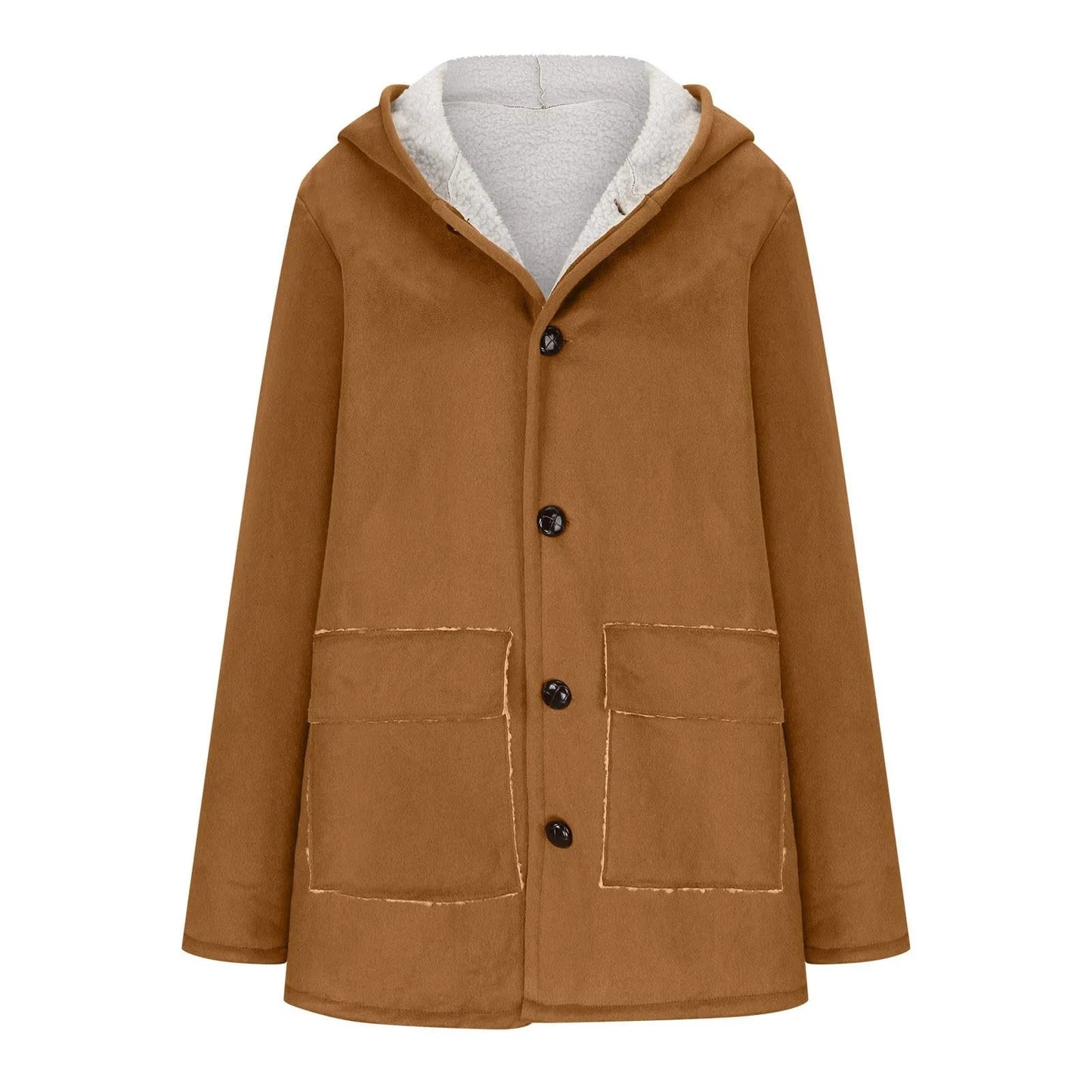 Winter Warm Suede Hooded Coat