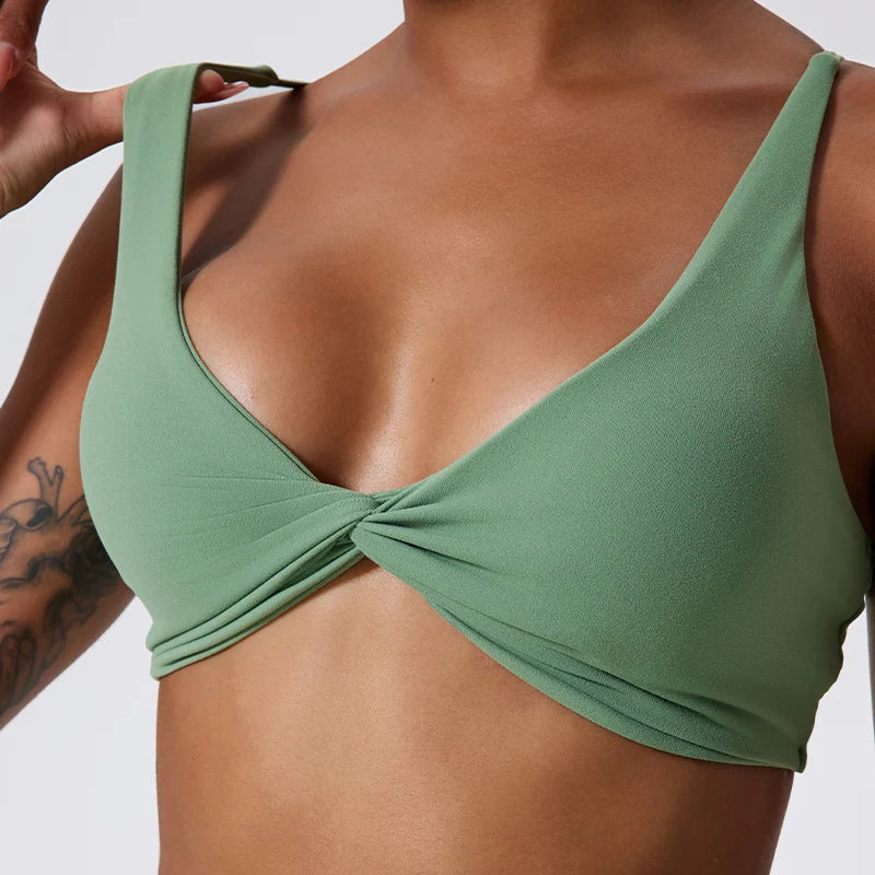 Sports Bra Shockproof Push Crop Top