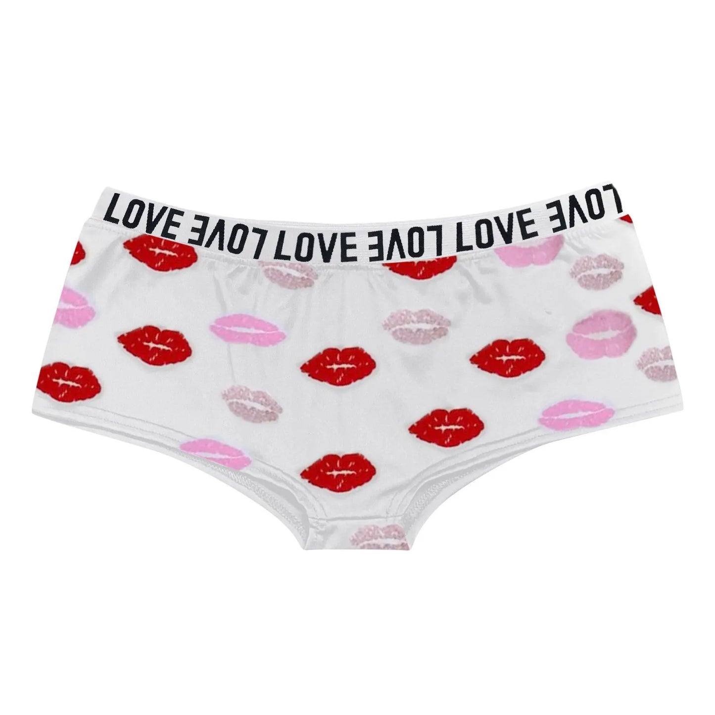 Sexy Lips Print Boxer Pants