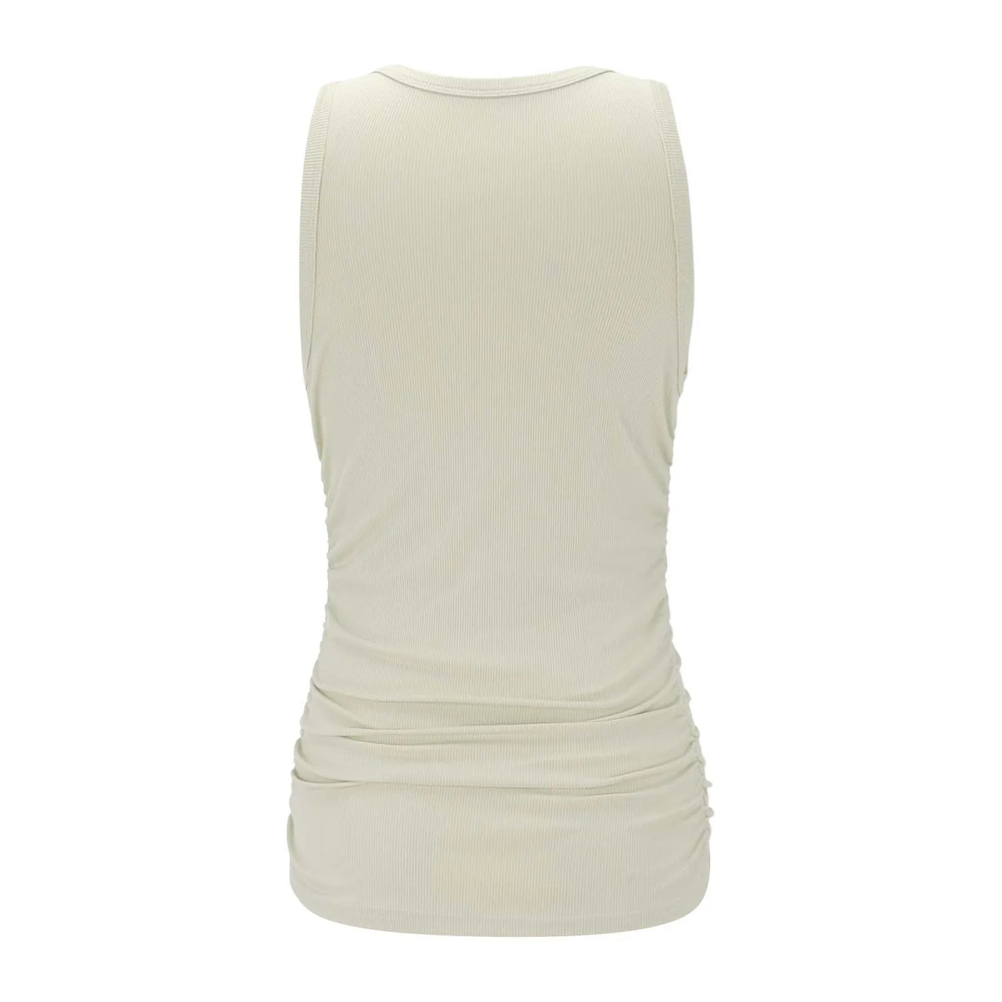 Sleeveless Stretch Pleated Slim