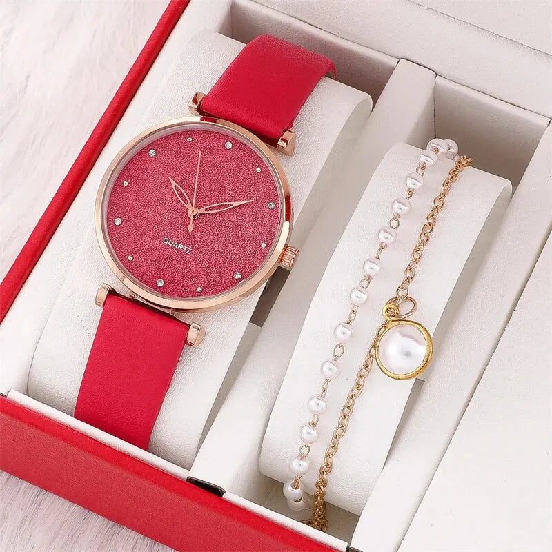 2 Piece Set Women's Watch