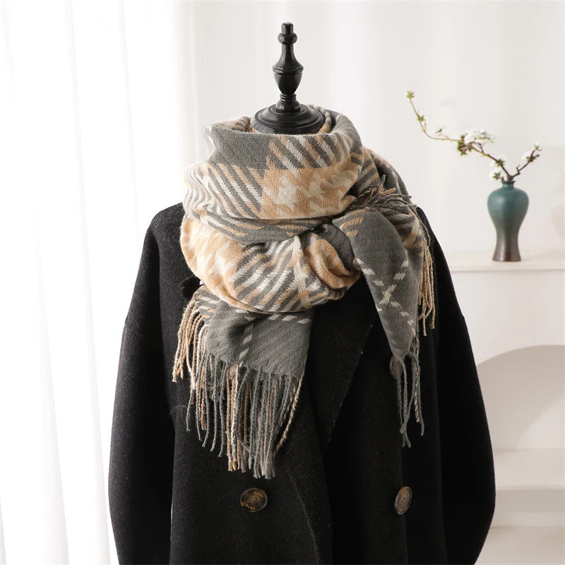 Women's Warm Cashmere Blanket Scarf
