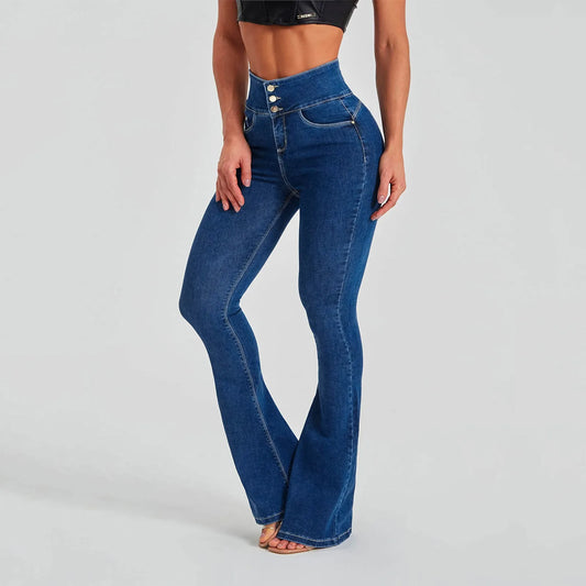 High Waist Flare Trousers