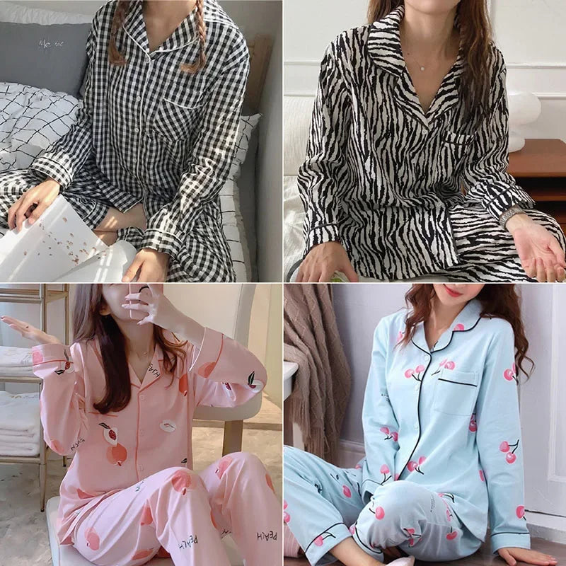 Pajamas Set V-Neck Trousers
