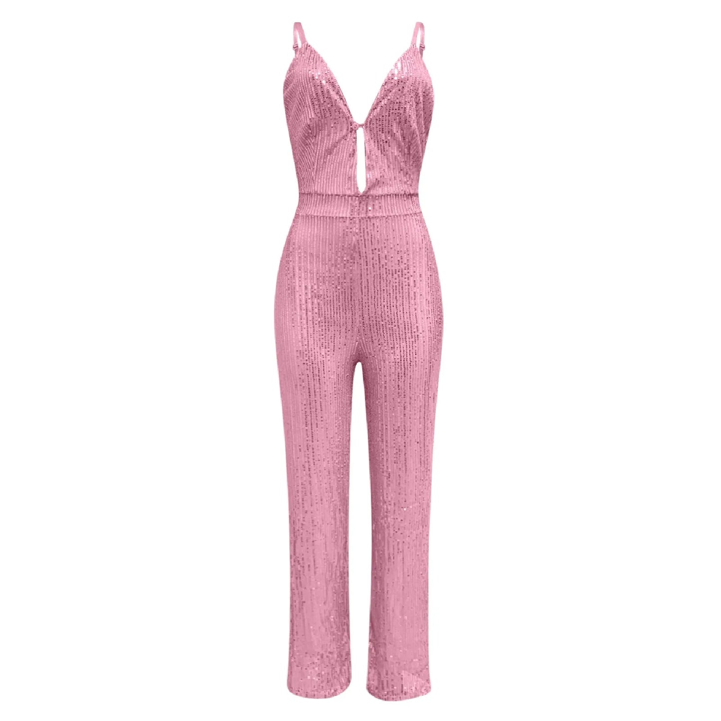 Deep V Sexy Jumpsuit Trousers