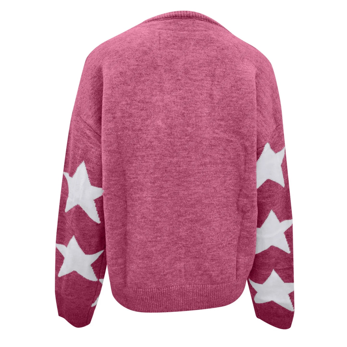 Star Jacquard Long Sleeve Sweater