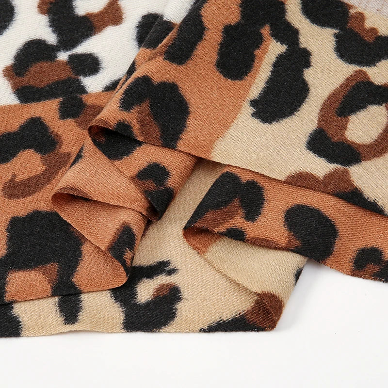 Fashion Leopard Printed Cashmere Scarf