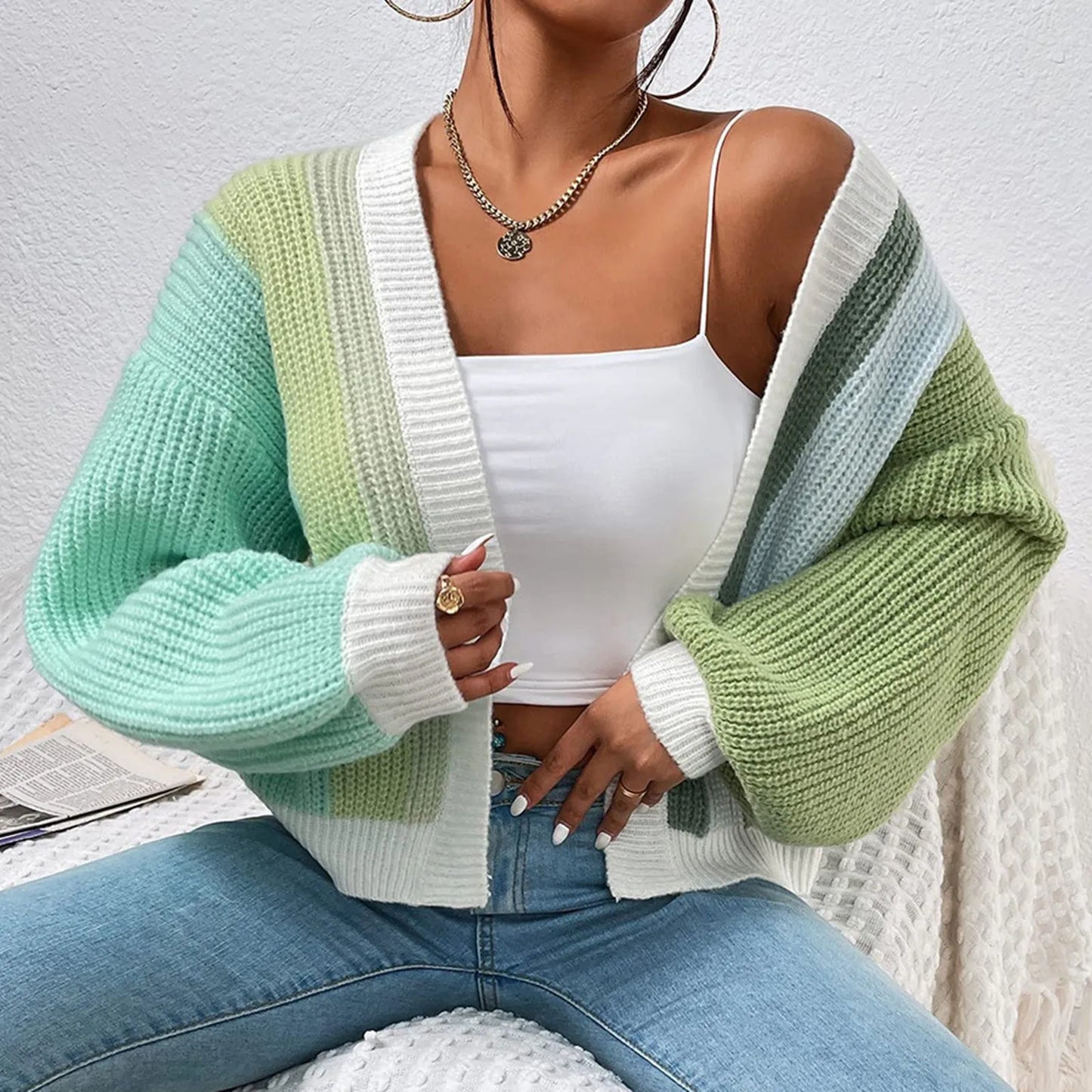 Cardigan Open Front Sweater