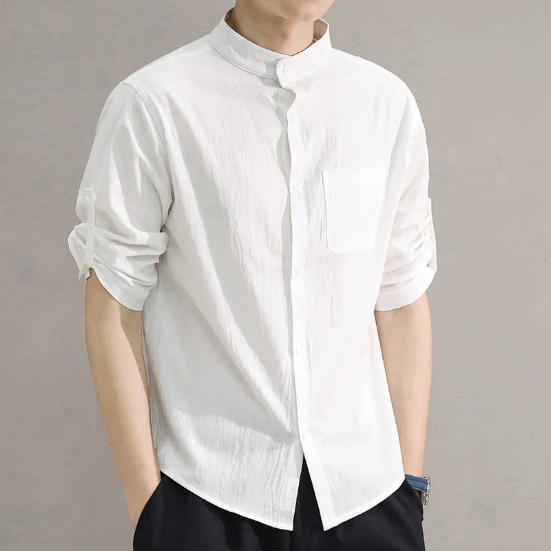 Summer Stand Collar Shirt